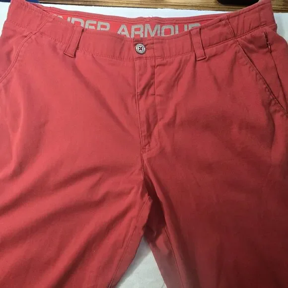 Under Armour Stretch Khakis  Men's 38 X 30 Straight Leg Red - Picture 4 of 6